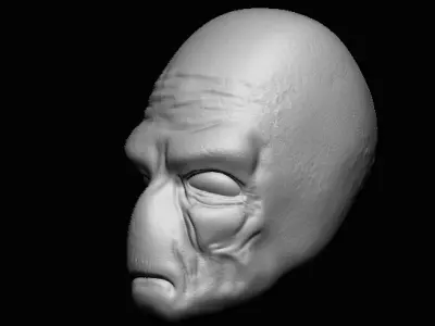 Duros Head Sculpt - Star Wars Action Figure - 3D Print File STL 3D print model