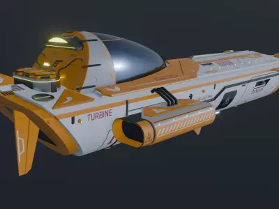 SciFi  Vehicle SCORPIO XR75 Low-poly 3D model
