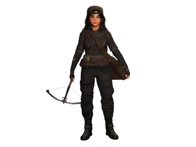 AAA 3D REALISTIC CHARACTER -TEENAGE GIRL SURVIVOR APOCALYPTIC 01