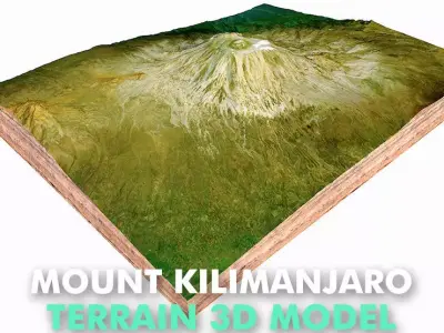 Mount Kilimanjaro Volcano Tanzania 3D model