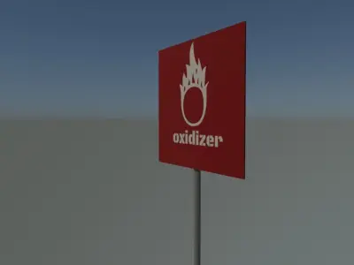 Sign oxidizer Free low-poly 3D model