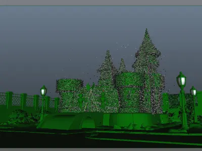 Castle garden 3D model