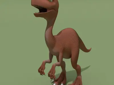 Cartoon Baby Dinosaur Low-poly 3D model