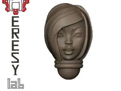 Heresylab - Female Sci-Fi heads for conversions SET 11 of 21 3D print model