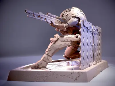 Mass Effect Fanart - Garrus Vakarian 3d print figurine 3D print model