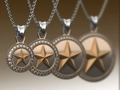 Star Medallion Pendant 3D print model