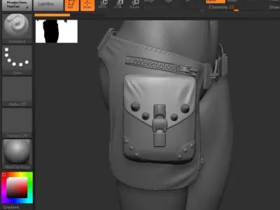 Waist bag LowPoly for your gaming experience Low-poly 3D model