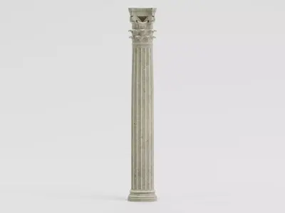 Corinthian Column V2 - Old Ornate Classical Pillar 3D model