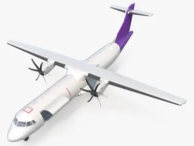  Regional Cargo Aircraft with Twin Turboprops Rigged for Cinema 4D 