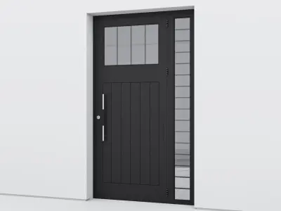 Aluminium door 89 3D model