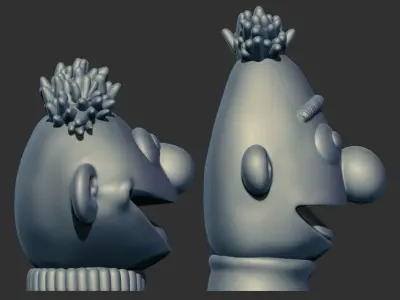 Ernie  Bert HEAD 3D Printable model from Sesame Street 3D print model