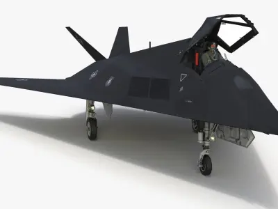  Aircraft Stealth F-117 Nighthawk with Pilot 