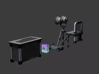 Industrial Workshop Pack  Sci-Fi Low Poly Props for Games Low-poly 3D model