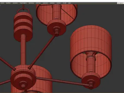 Chandelier Freya Tiana Low-poly 3D model