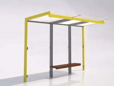 MMCite Geomere 300 Bus Shelter 3D model