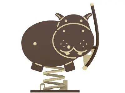 Hippo Rider Playground 3D model