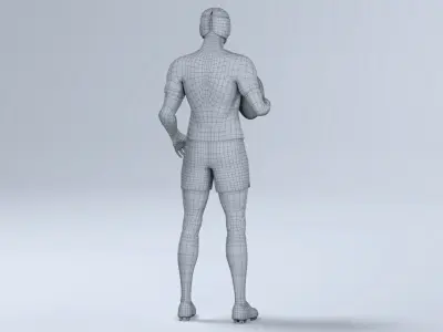  White Rugby Player Animated HQ Standard License 