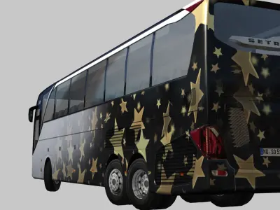 Setra S 516 HDH Low-poly 3D model