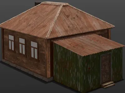 Rusted Old House Low-poly 3D model