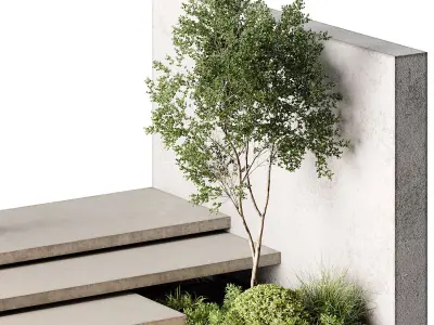 Landscape Furniture stairs - Set 01 3D model