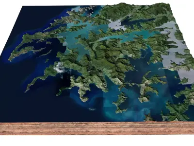 Marlborough Sounds New Zealand 3D model