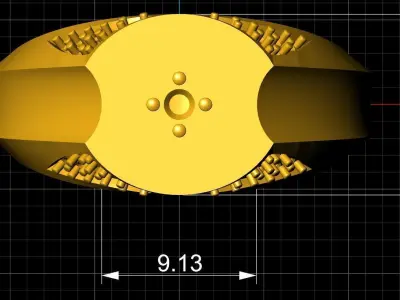 Diamond Ring for Women 3D print model 13