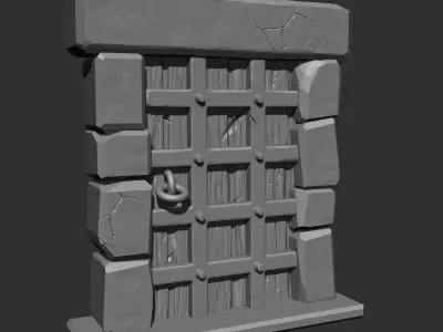 Stylized Doors IMM Brush Pack 5 in One 3D model