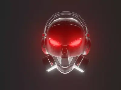 Etsuyas Helmet Low-poly 3D model