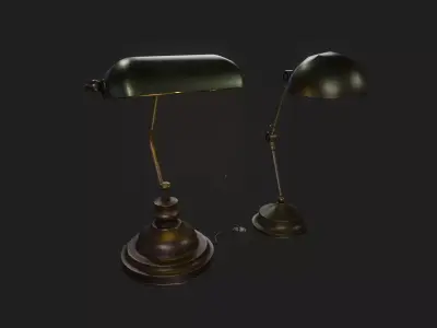 Vintage Desk Lamp Low-poly 3D model purchase