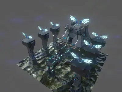 3d model of Game Environment -Chamber of Fallen Falcon Free low-poly 3D model