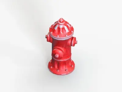Fire Hydrant Free low-poly 3D model shop