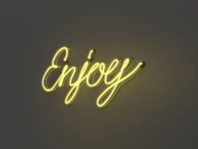 Enjoy - Neon Sign 3D model