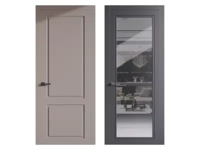 Modern entrance door 90 3D model