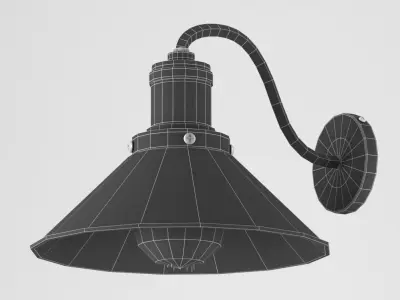 Wall lamp Minsk from Leroy Merlin black 3D model