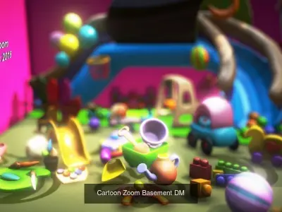 Cartoon Room Lowpolys  3D Model Pack