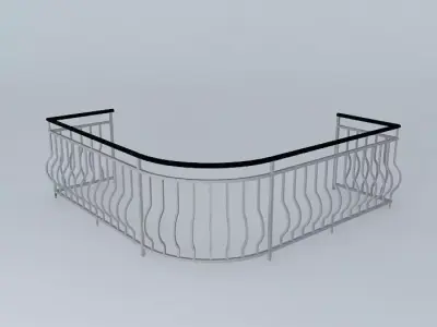 Metal railing Free 3D model