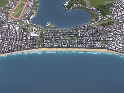 Ipanema - 3D City Model Low-poly 3D model