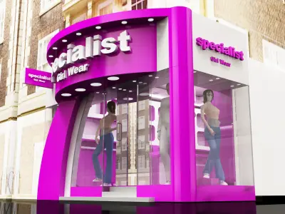 Cloth Shop and Store 3d Model 2018 - Vray 3D model