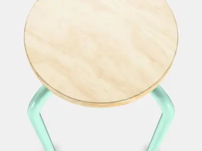 DOMSTEN Stool Low-poly 3D model