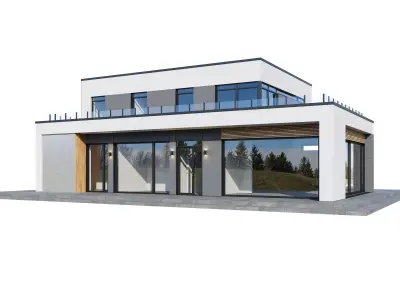 Modern house Premium 3D model