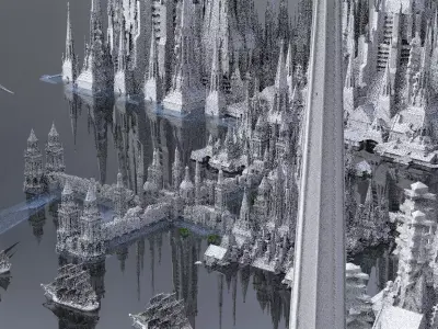 High Fantasy Port Royal Kit bash 3D 3D model