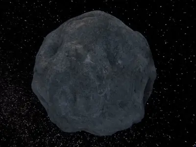 Detailed hight-poly asteroid 3D model