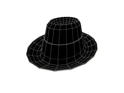 Cowboy Hat v1 003 Low-poly 3D model