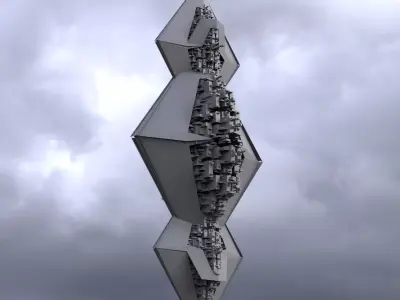 Pharaohs Ship Tower return 2 3D model