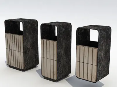 Street trash can - 4 3D model purchase