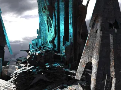 Sci fi City Halls facility Exterior  3D model