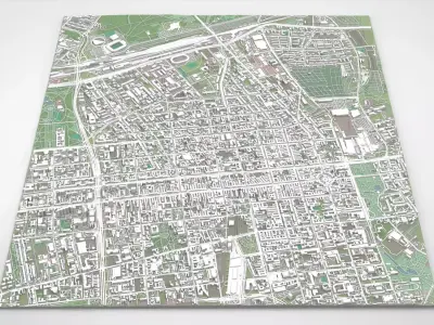Cityscape Lodz Poland 3D model