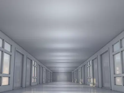 Futuristic Hallway 3D model