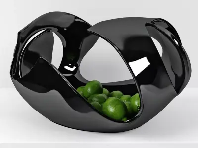 Onda bowls with olives 3D model