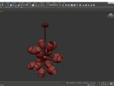 Ensemble Orb Chandelier Low-poly 3D model